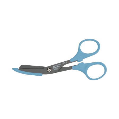 Integra Lifesciences Bandage Scissors Miltex® Nurse 5-1/2 Inch Length Surgical Grade Fluoride Coated Stainless Steel / Plastic NonSterile Finger Ring Handle Angled Blade Blunt Tip / Blunt Tip - Each - 5-702-EA