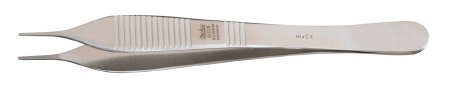 Integra Lifesciences Dressing Forceps Miltex® Adson 4-3/4 Inch Length OR Grade German Stainless Steel NonSterile NonLocking Thumb Handle Straight Serrated Tip - Each - 6-118-EA