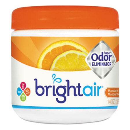 BRIGHT Air® Super Odor Eliminator, Mandarin Orange and Fresh Lemon, 14 oz Jar - Each - BRI-900013EA-EA