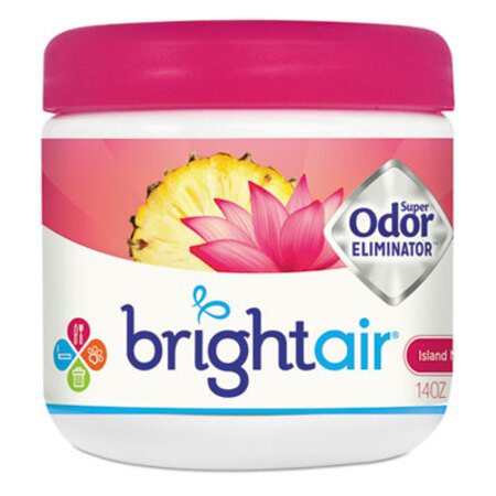 BRIGHT Air® Super Odor Eliminator, Island Nectar and Pineapple, Pink, 14 oz Jar - Each - BRI-900114EA-EA