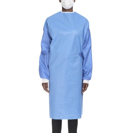 Cardinal Non-Reinforced Surgical Gown with Towel Astound® Large Blue Sterile AAMI Level 3 Disposable - Case of 20 - 9515-CS