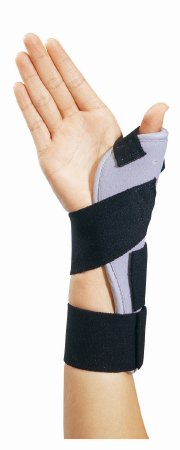 DJO Thumb Splint ThumbSPICA™ One Size Fits Most Elastic Contact Closure Strap Black / Gray - Each - 79-87100-EA