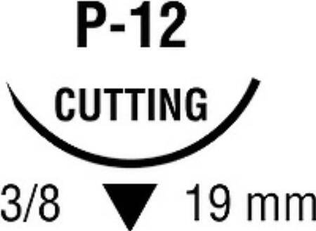 Covidien Absorbable Suture with Needle Biosyn™ Polyester P-12 3/8 Circle Precision Reverse Cutting Needle Size 5 - 0 Monofilament - Box of 1 - SM-5624-BX