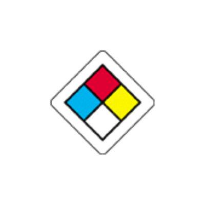 United Ad Label Pre-Printed Label UAL™ Warning Label Blue / Red / White / Yellow Paper Chemical Hazard Symbol Color Block Caution 7/8 X 7/8 Inch - Pack of 1 - ULHL100-PK