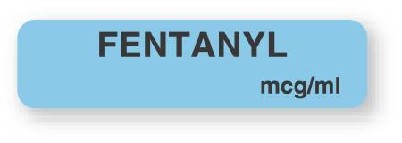 United Ad Label Drug Label UAL™ Anesthesia Label Fentanyl mcg_mL Light Blue 5/16 X 1-1/4 Inch - Roll of 1 - ULAM764-RL