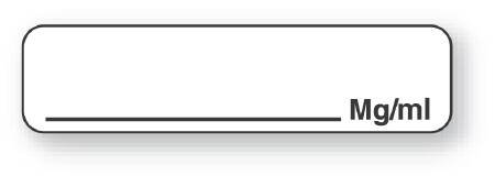 United Ad Label Blank Label UAL™ Anesthesia Label White Paper 5/16 X 1-1/4 Inch - Roll of 1 - ULAM789-RL