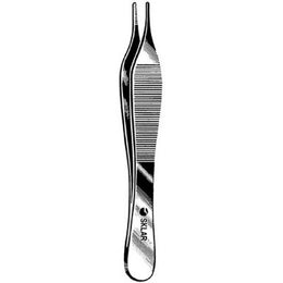 Sklar Dressing Forceps Sklar® Adson-Ewald 4-3/4 Inch Length OR Grade Stainless Steel NonSterile NonLocking Thumb Handle Straight Serrated Tips - Each - 50-3147-EA