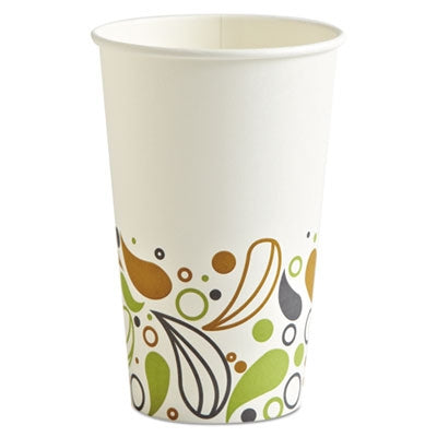 Boardwalk® Deerfield Printed Paper Hot Cups, 16 oz, 50 Cups/Sleeve, 20 Sleeves/Carton - Case of 1000 - BWK-DEER16HCUP-CS