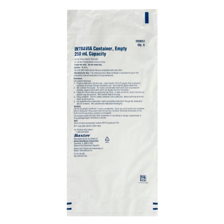 Baxter Medication Delivery Bag (empty) Intravia® 250 mL - Case of 8 - 2B8012-CS