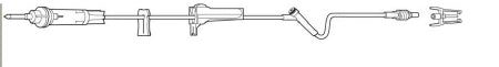 Baxter IV Pump Set Interlink® Pump 1 Port 60 Drops / mL Drip Rate Without Filter 76 Inch Tubing Solution - Case of 48 - 2C6402-CS