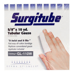 Gentell Tubular Retainer Dressing Surgitube® Cotton 5/8 Inch X 10 Yard Size 1 White Small Finger / Toe NonSterile - Each - GL110W-EA