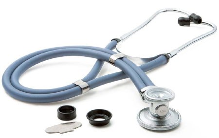 American Diagnostic Corp Sprague Stethoscope Adscope® Blue 2-Tube 22 Inch Tube Double Sided Chestpiece - Each - 641LB-EA