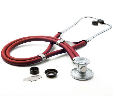 American Diagnostic Corp Sprague Stethoscope Adscope® Red 2-Tube 22 Inch Tube Double Sided Chestpiece - Each - 641R-EA
