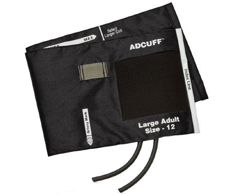 American Diagnostic Corp Reusable Blood Pressure Cuff Adcuff™ 34 to 50 cm Arm Nylon Cuff Large Adult Cuff - Each - 845-12XBK-2-EA