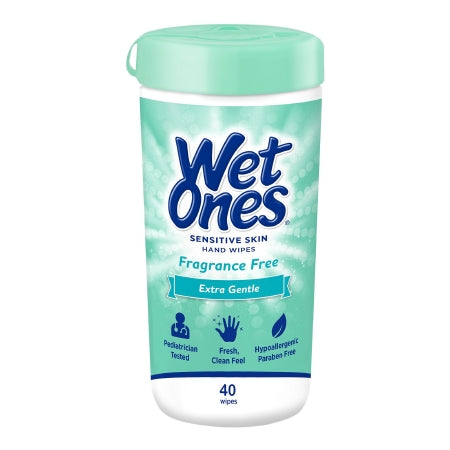 Personal Care Group Personal Wipe Wet Ones® Sensitive Skin Canister Water / Witch Hazel / Chamomile Unscented 40 Count - Box of 40 - 07682804670-BX