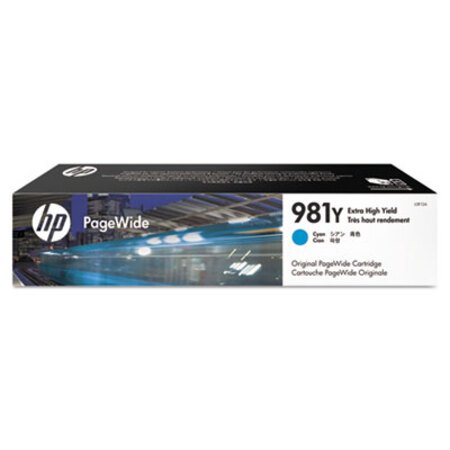 HP HP 981Y, (L0R13A) Extra High-Yield Cyan Original PageWide Cartridge - Each - HEW-L0R13A-EA