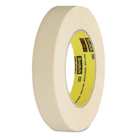 Scotch® High-Performance Masking Tape 232, 3" Core, 24 mm x 55 m, Tan - Roll of 1 - MMM-2321-RL