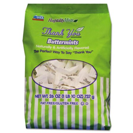 Hospitality Mints Thank You Buttermints Candies, 26 oz Bag - Each - HMT-000501-EA