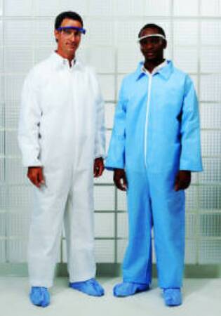 Cardinal Coverall X-Large Blue Disposable NonSterile - Case of 24 - 1201CV-CS