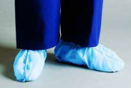 Cardinal Shoe Cover Convertors® One Size Fits Most Shoe High Nonskid Sole Blue NonSterile - Case of 400 - 2852-CS
