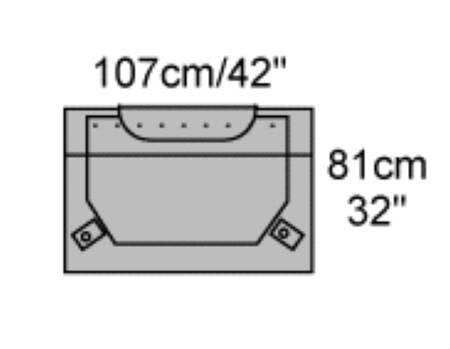 Cardinal Surgical Drape Head / Bar Drape 42 W X 32 L Inch Sterile - Case of 20 - 9556-CS