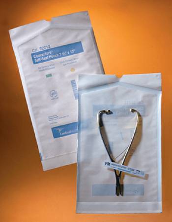 Cardinal Sterilization Pouch Ethylene Oxide (EO) Gas / Steam 12 X 15 Inch Transparent / White Self Seal Paper / Film - Case of 400 - 92152-CS