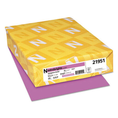 Astrobrights® Color Cardstock, 65 lb Cover Weight, 8.5 x 11, Outrageous Orchid, 250/Pack - Pack of 1 - WAU-21951-PK