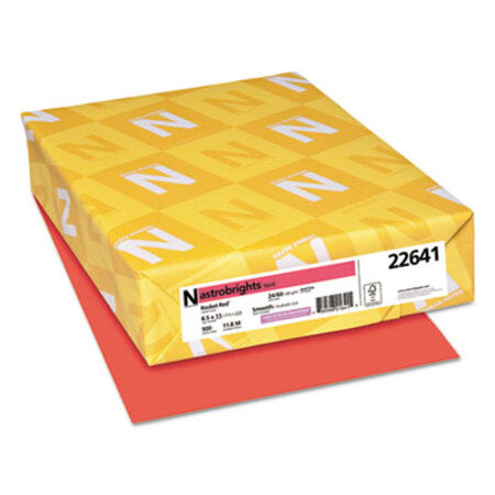 Astrobrights® Color Paper, 24 lb Bond Weight, 8.5 x 11, Rocket Red, 500/Ream - RM/1 - WAU-22641-RM