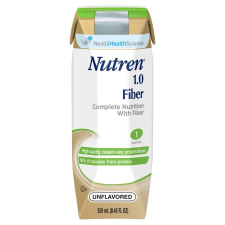 Nestle Healthcare Nutrition Tube Feeding Formula Nutren® 1.0 Fiber Unflavored Liquid 250 mL Carton - Each - 00798716160568-EA