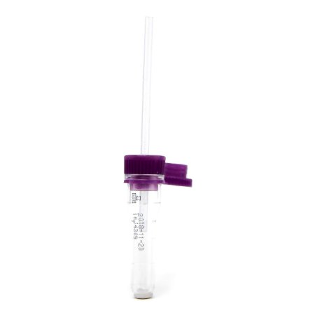 ASP Global LLC Safe-T-Fill® Capillary Blood Collection Tube Whole Blood Tube K2 EDTA Additive 10.8 X 46.6 mm 200 ÂµL Purple Pierceable Attached Cap Plastic Tube - Case of 500 - 077051-CS
