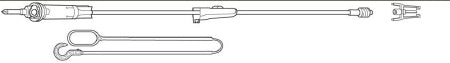 Baxter Secondary IV Administration Set Baxter™ Gravity Without Ports 10 Drops / mL Drip Rate Without Filter 37 Inch Tubing Medication - Case of 48 - 2C7452-CS
