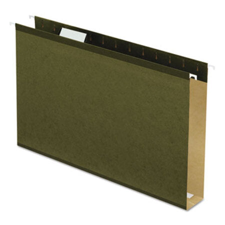 Pendaflex® Extra Capacity Reinforced Hanging File Folders with Box Bottom, 2" Capacity, Legal Size, 1/5-Cut Tabs, Green, 25/Box - Box of 1 - PFX-4153X2-BX