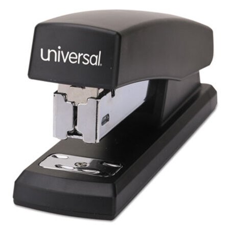 Universal® Half-Strip Stapler, 20-Sheet Capacity, Black - Each - UNV-43119-EA