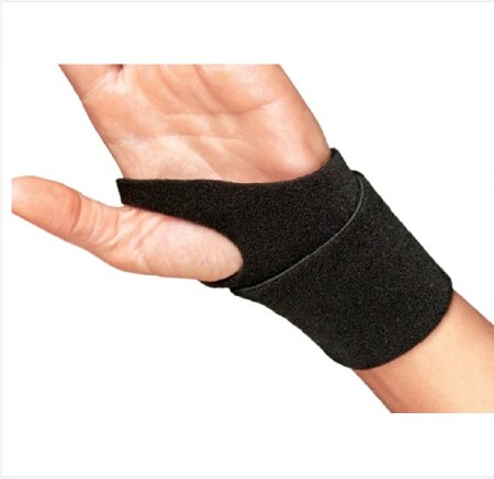 DJO Wrist Support ProCare® Wraparound / Wristlet Nylon Left or Right Wrist Black One Size Fits Most - Each - 79-82300-EA