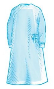 Cardinal Poly-Reinforced Surgical Gown with Towel Astound® Large Blue Sterile AAMI Level 4 Disposable - Case of 20 - 9010-CS