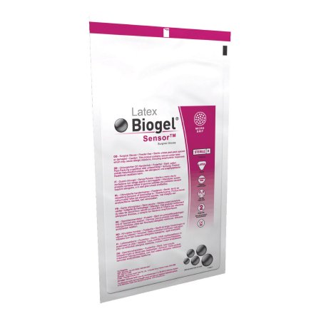 Molnlycke Surgical Glove Biogel® Sensor™ Size 6 Sterile Latex Standard Cuff Length Micro-Textured Straw Not Chemo Approved - Case of 200 - 30660-CS