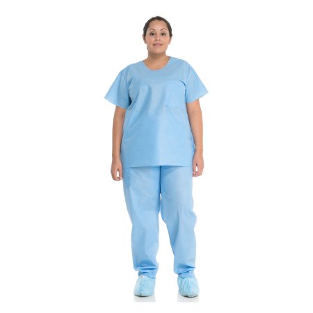 O&M Halyard Inc Scrub Pants Large Blue Unisex - Each - 69712-EA