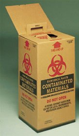 Medegen Medical Products LLC Biohazard Waste Container Safe-T-Tainer™ Brown Base 12 X 24 X 12 Inch Horizontal / Vertical Entry 11 Gallon - Case of 14 - 10-2011-CS