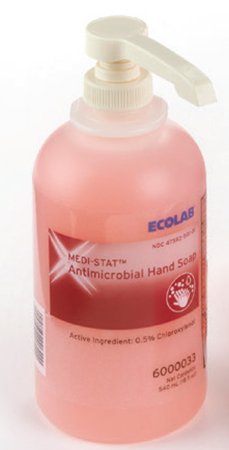 EcoLab Antimicrobial Soap Medi-Stat™ Liquid 18 oz. Pump Bottle Floral Scent - Each - 6000033-EA