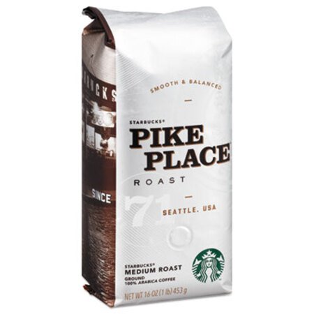 Starbucks® Coffee, Pike Place, Ground, 1lb Bag - Each - SBK-11018186-EA