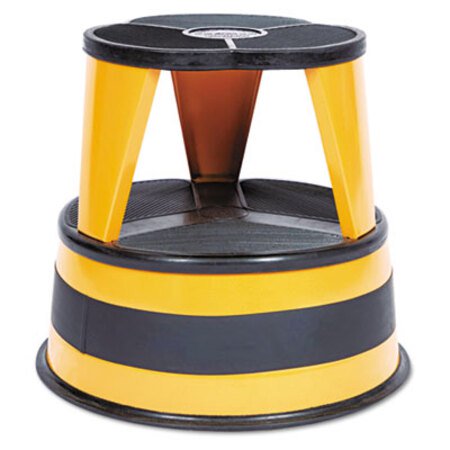 Cramer® Kik-Step Steel Step Stool, 2-Step, 350 lb Capacity, 16" Diameter x 14.25"h, Orange - Each - CRA-100130-EA