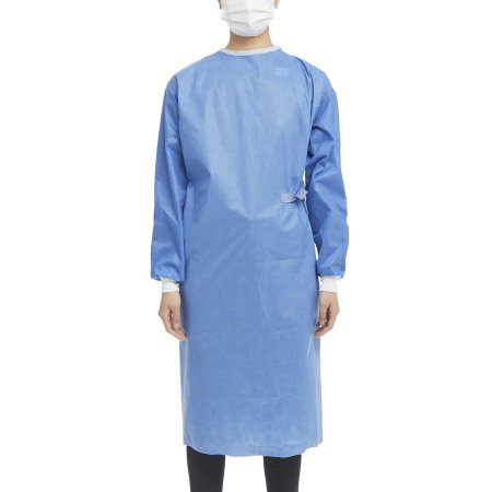 Cardinal Non-Reinforced Surgical Gown with Towel Astound® Small / Medium Blue Sterile AAMI Level 3 Disposable - Case of 20 - 9505-CS