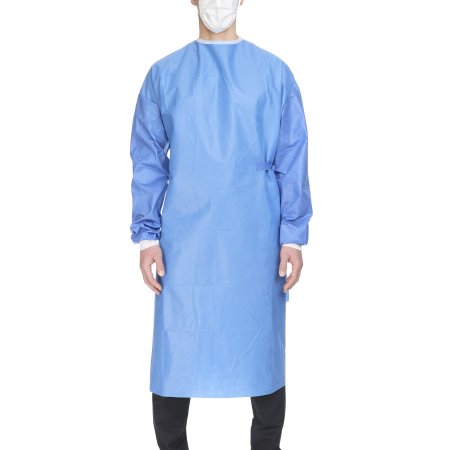 Cardinal Non-Reinforced Surgical Gown with Towel Astound® X-Large Blue Sterile AAMI Level 3 Disposable - Case of 20 - 9545-CS