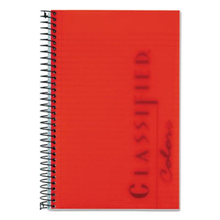 TOPS™ Color Notebooks, 1-Subject, Narrow Rule, Ruby Red Cover, (100) 8.5 x 5.5 White Sheets - Each - TOP-73505-EA