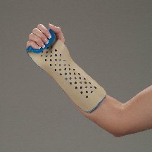 DeRoyal Colles' Wrist Splint Padded Aluminum / Foam Left Hand Beige / Blue Large - Each - 11706-EA