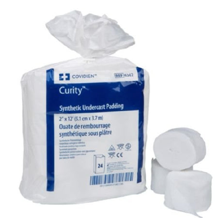Cardinal Cast Padding Undercast Curity™ 2 Inch X 4 Yard Polyester NonSterile - Case of 72 - 6242-CS