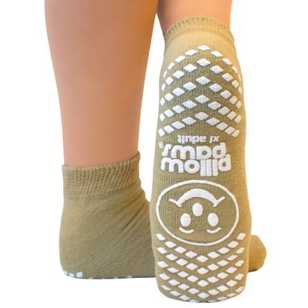 Principle Business Enterprises Slipper Socks Pillow Paws® X-Large Tan Ankle High - Pair - 1097-PR