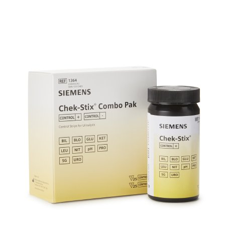 Siemens Multi-Analyte Control Chek-Stix® Urinalysis Positive Level / Negative Level 100 per Bottle - Case of 6 - 10310483-CS