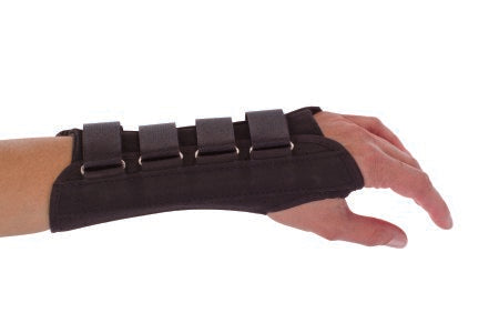 DJO Wrist Support ProCare® Aluminum / Cotton / Flannel / Suede Left Hand Black Small - Each - 79-87013-EA