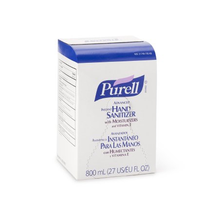 GOJO Hand Sanitizer Purell® Advanced 800 mL Ethyl Alcohol Gel Bag-in-Box - Case of 12 - 9657-12-CS